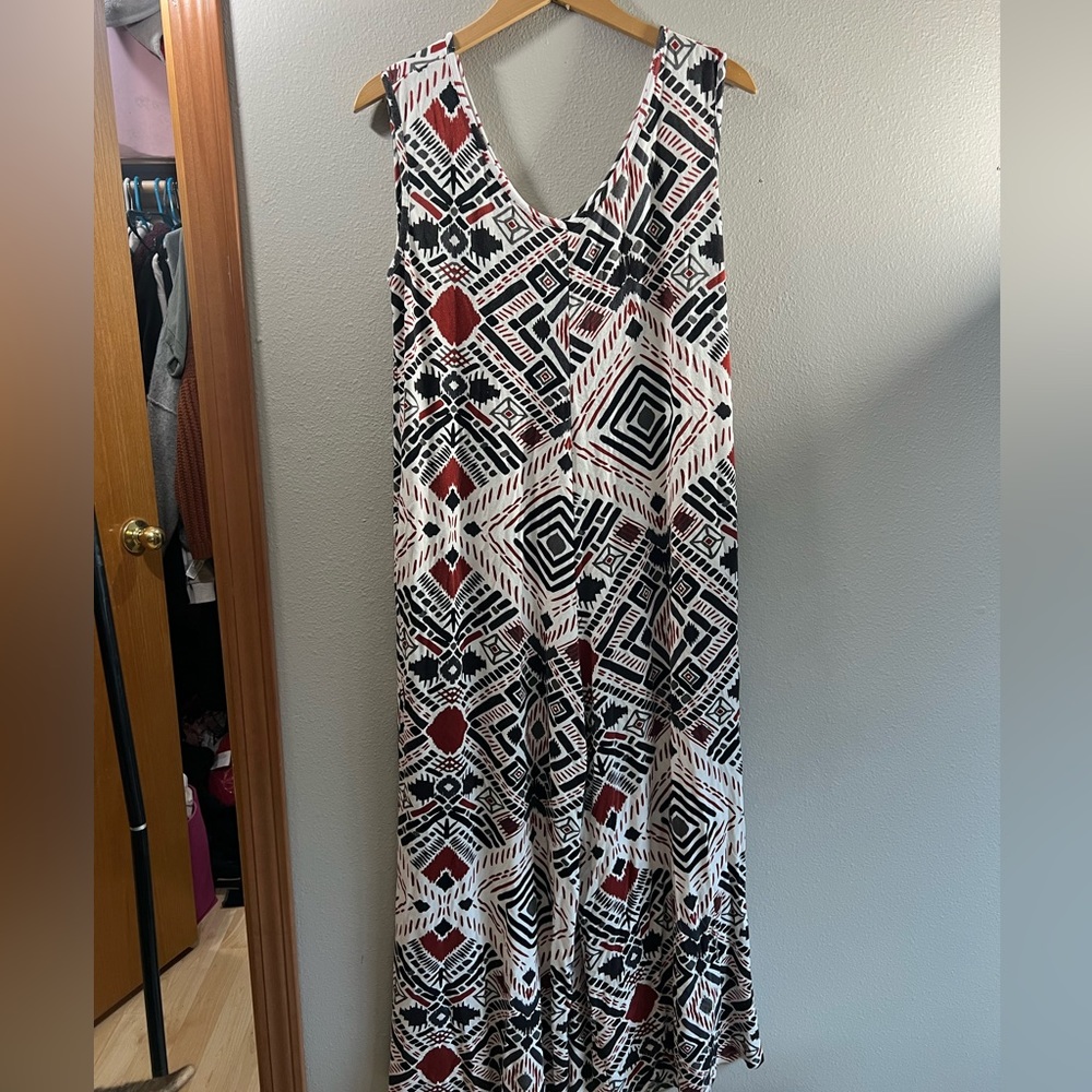 LuLaRoe Natalie Sleeveless Wide Leg Jumpsuit Size l Beautiful Print NWT